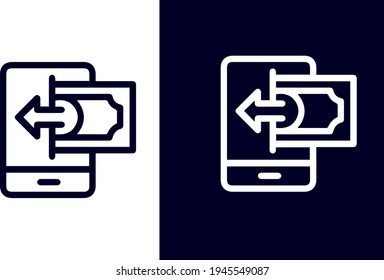 Diseño de vectores de iconos de banca y contabilidad en blanco y negro 