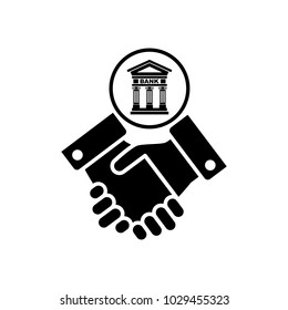 Banking agreement vector icon.