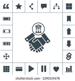 Banking agreement vector icon.