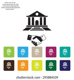 Banking agreement vector icon