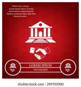 Banking agreement vector icon