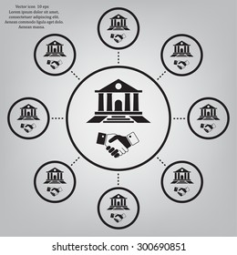 Banking agreement vector icon