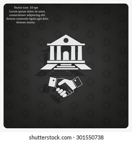 Banking agreement vector icon
