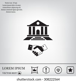 Banking agreement vector icon