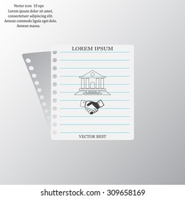 Banking agreement vector icon