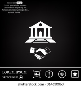 Banking agreement vector icon