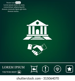 Banking agreement vector icon