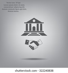 Banking agreement vector icon