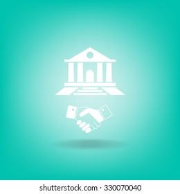 Banking agreement vector icon