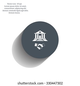 Banking agreement vector icon