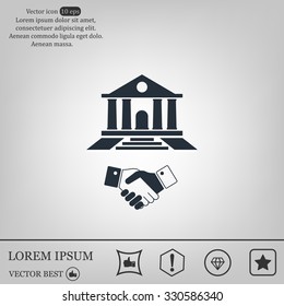 Banking agreement vector icon