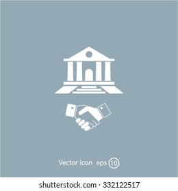 Banking agreement vector icon