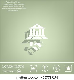 Banking agreement vector icon