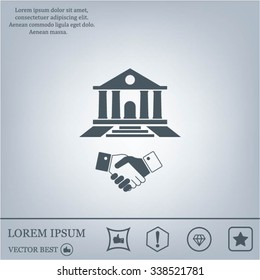 Banking agreement vector icon