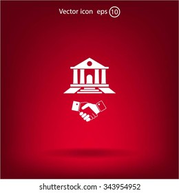 Banking agreement vector icon