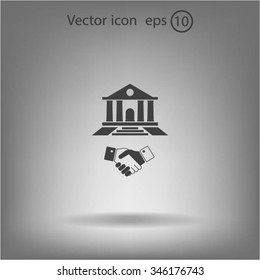 Banking agreement vector icon