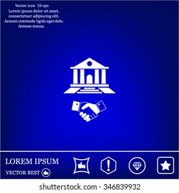 Banking agreement vector icon