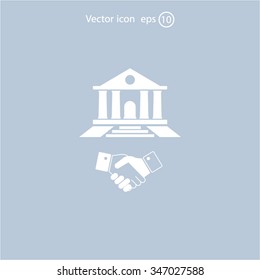 Banking agreement vector icon