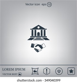 Banking agreement vector icon