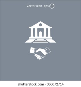 Banking agreement vector icon