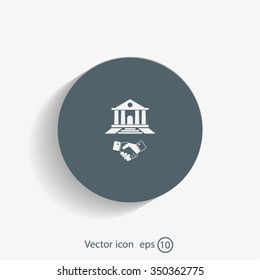 Banking agreement vector icon