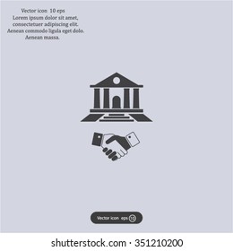 Banking agreement vector icon