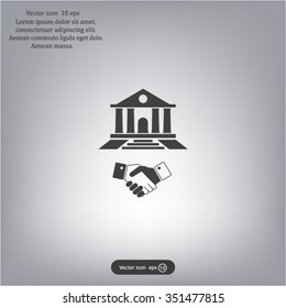 Banking agreement vector icon