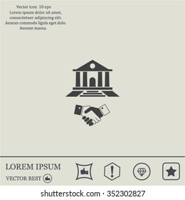 Banking agreement vector icon