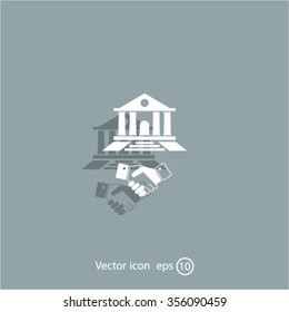 Banking agreement vector icon