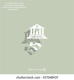 Banking agreement vector icon