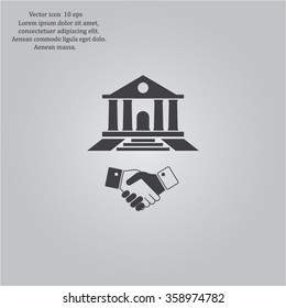 Banking agreement vector icon