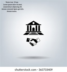 Banking agreement vector icon