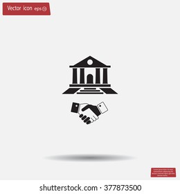 Banking agreement vector icon