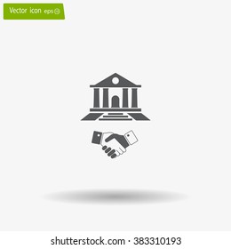 Banking agreement vector icon