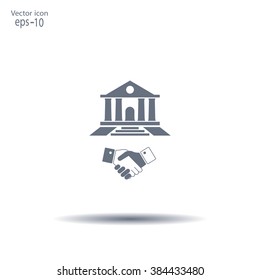 Banking agreement vector icon
