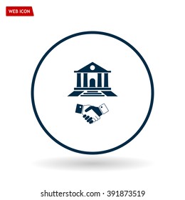 Banking agreement vector icon
