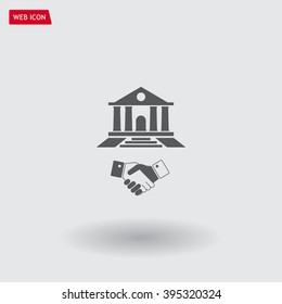 Banking agreement vector icon