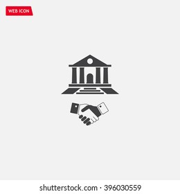 Banking agreement vector icon