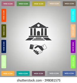 Banking agreement vector icon