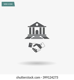 Banking agreement vector icon