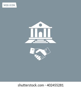 Banking agreement vector icon