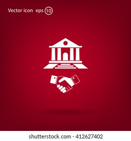 Banking agreement vector icon