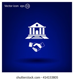 Banking agreement vector icon