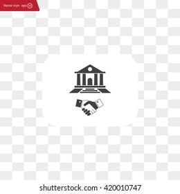 Banking agreement vector icon