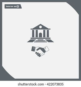 Banking agreement vector icon