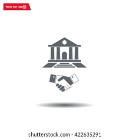 Banking agreement vector icon