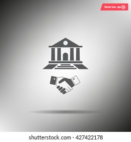 Banking agreement vector icon