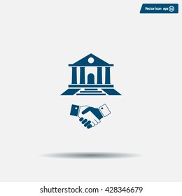 Banking agreement vector icon