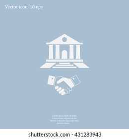 Banking agreement vector icon