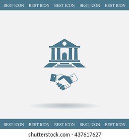 Banking agreement vector icon